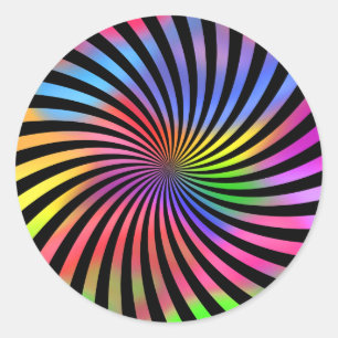 Sticker Rond Conception spirale colorée :