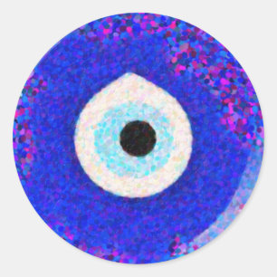 Sticker Rond Conception turque d'oeil mauvais de Nazar