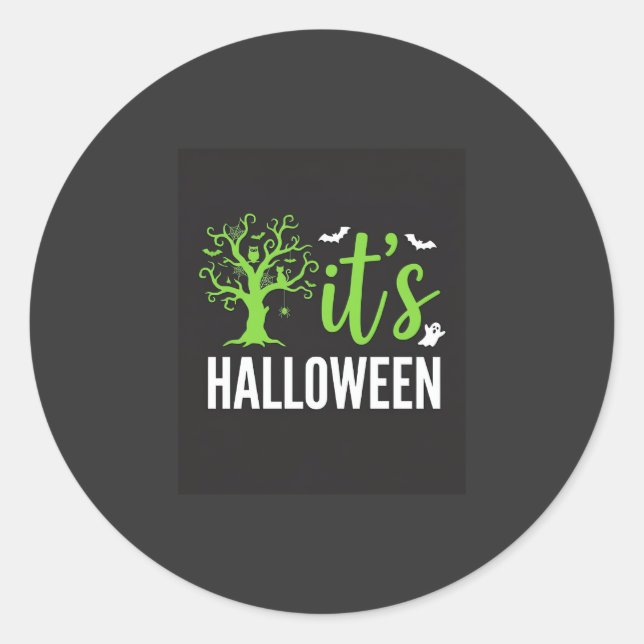 Sticker Rond Conception vectorielle d'arbres de chauves-souris  (Devant)