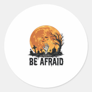 Sticker Rond Conception vectorielle de cimetière d'Halloween vi