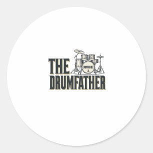 Sticker Rond Conception vectorielle de citation de batteur Drum