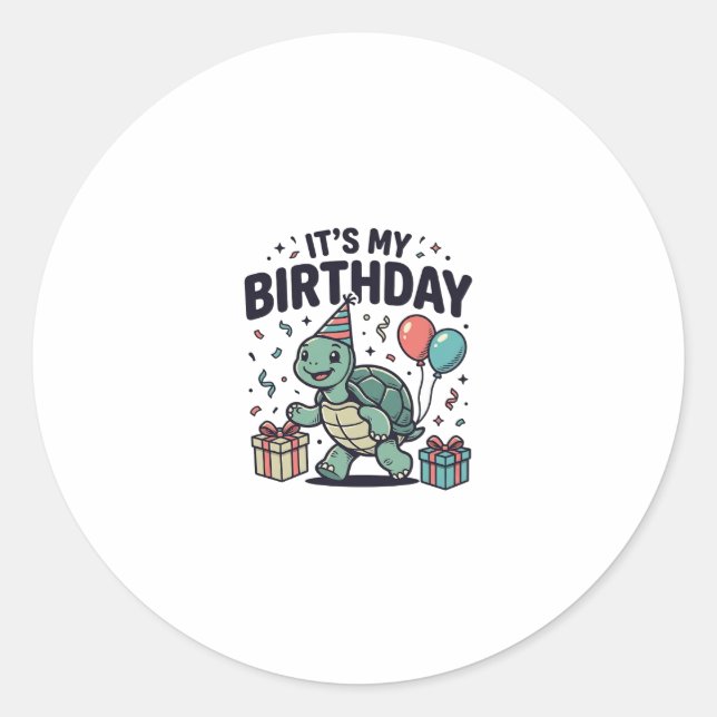 Sticker Rond Conception vectorielle de fête d'anniversaire de t (Devant)
