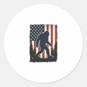 Sticker Rond Conception vectorielle de forêt de drapeau américa