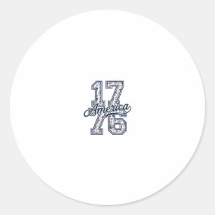 Sticker Rond Conception vectorielle vintage patriotique florale