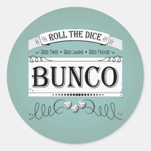 Sticker Rond Conception vintage de Bunco