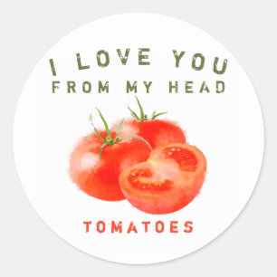 Sticker Rond Conception vintage des devis de tomate - Arrondi