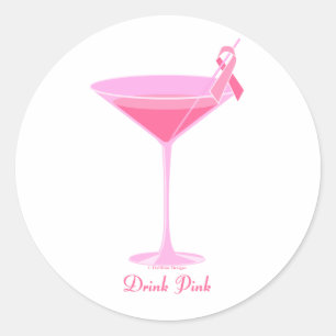 Sticker Rond Conceptions à mi-temps Pinktini