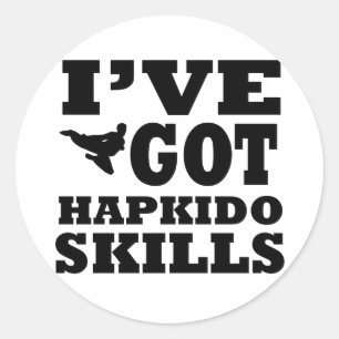 Sticker Rond Conceptions d'arts martiaux de Hapkido