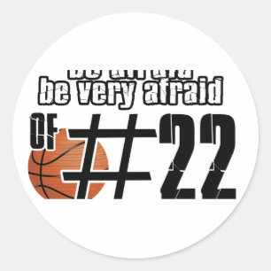 Sticker Rond Conceptions de basket-ball du numéro 22