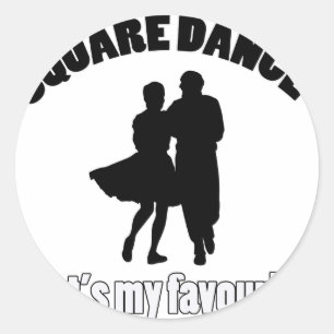 Sticker Rond conceptions de danse carrée