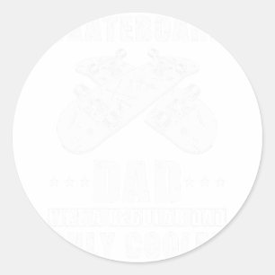 Sticker Rond Conceptions de skater de skateboard - Papa skatebo