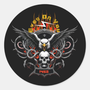 Sticker Rond Concert du groupe de rock métal Eyes On You Fourte