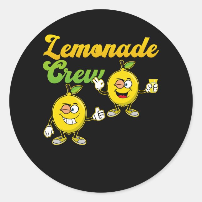 Sticker Rond Concessionnaire Lemonade ÉQUIPE Lemonade Stand Bos (Devant)