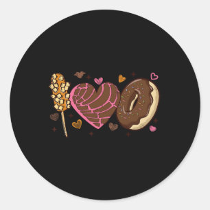 Sticker Rond Conchas I Love You Valentine Mexicaine Valentines