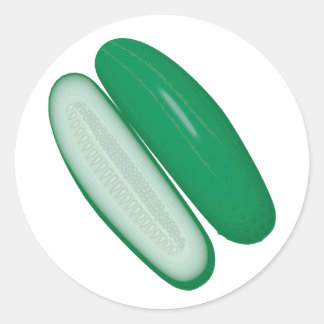 Sticker Rond concombre tranché