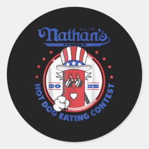 Sticker Rond Concours 2025 drôle de Nathans Famous 2025 de mang