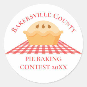 Sticker Rond Concours de boulangerie à tarte Cuisine sur mesure