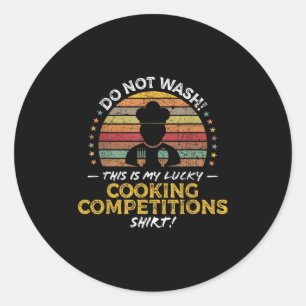 Sticker Rond Concours de Cuisines amusants Chef Cook Baker Cita