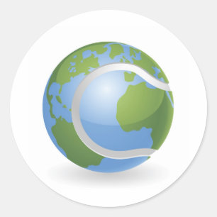 Sticker Rond Concours mondial de tennis