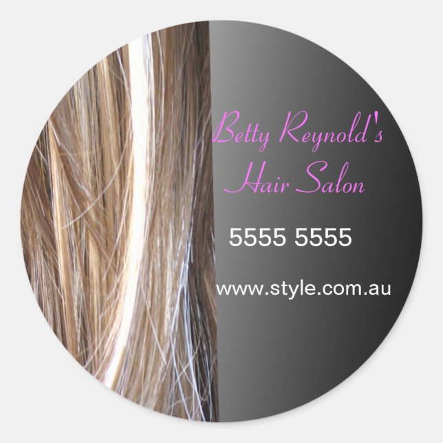 Sticker rond conçu pour cheveux (Devant)