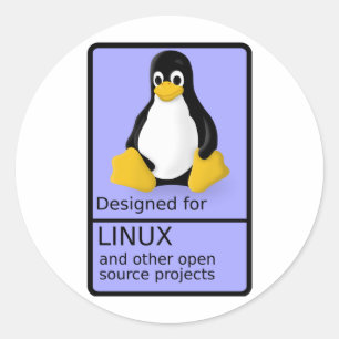 Sticker Rond Conçu pour Linux