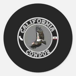 Sticker Rond Condor de Californie