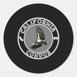 Sticker Rond Condor de Californie