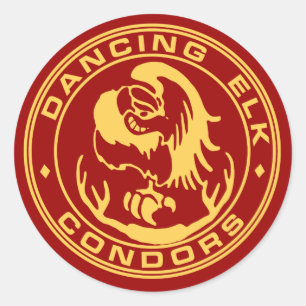Sticker Rond condors d'élans de danse