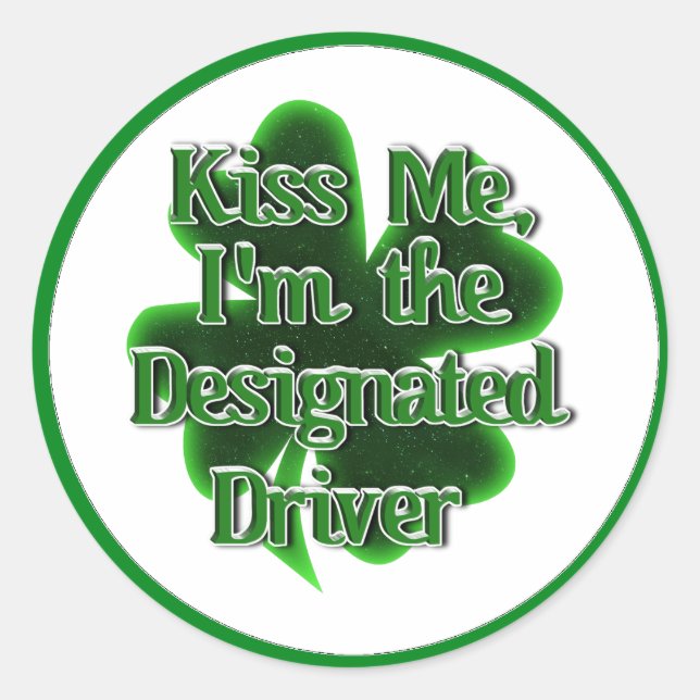 Sticker Rond Conducteur désigné pour la Saint-Patrick (Devant)