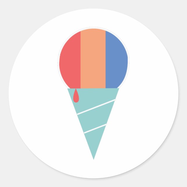 Sticker Rond Cône Sno strié (Devant)