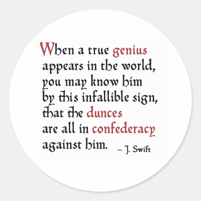 Sticker Rond Confédération des Dunces (Devant)
