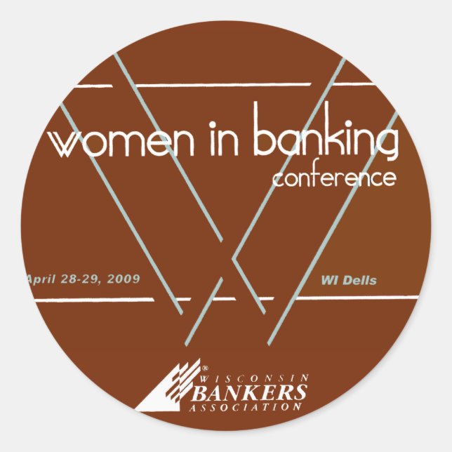 Sticker Rond Conférence sur les femmes dans le secteur bancaire (Devant)
