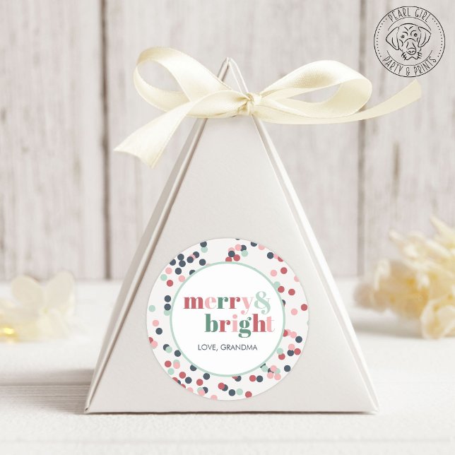Sticker Rond Confetti Joyeux et Lumineux (Créateur téléchargé)