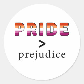 Sticker Rond Confettis de la Fierté lesbienne et Préjugés
