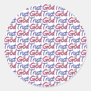 Sticker Rond Confiance en Dieu