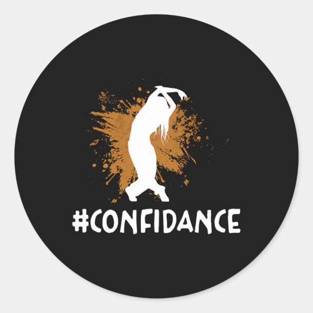 Sticker Rond Confiance Pour La Chorégraphie Danseuse (Devant)