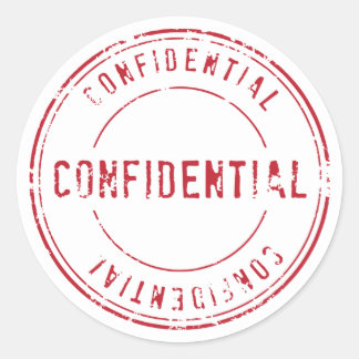 Sticker Rond Confidentiel