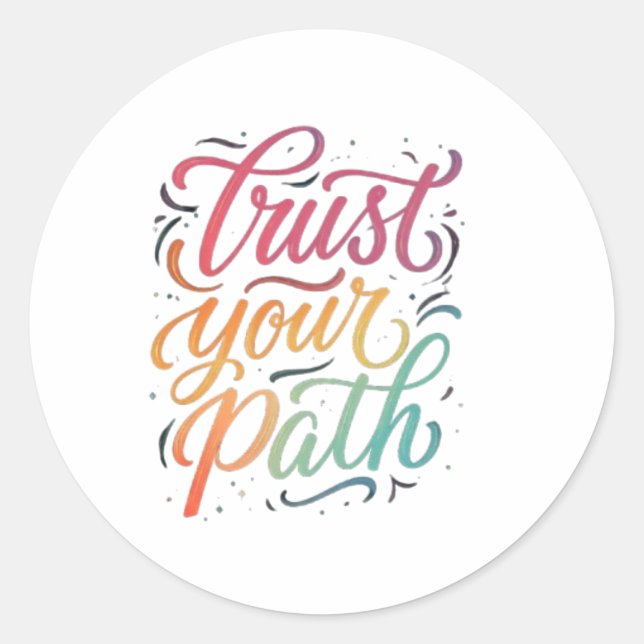 Sticker Rond Configurez votre chemin (Devant)