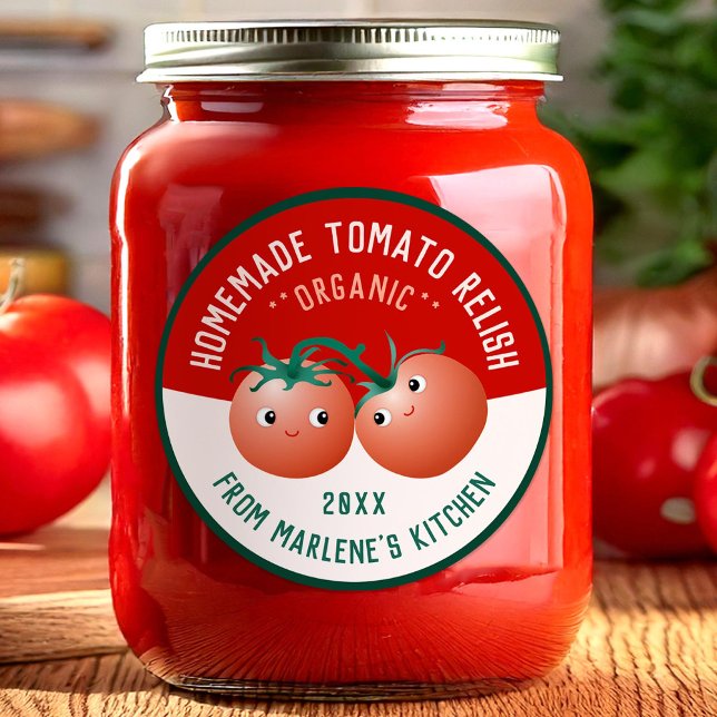 Sticker Rond Confit de Tomate pour votre Recette de Cuisine Mai (Créateur téléchargé)