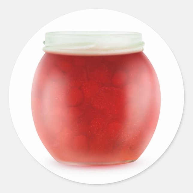 Sticker Rond Confiture aux fraises (Devant)