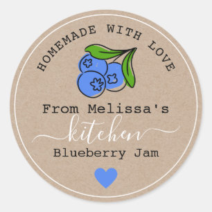Sticker Rond Confiture De Blueberry Maison De La Cuisine De Kra