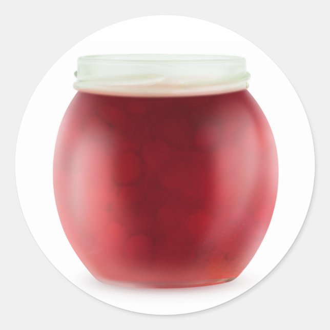Sticker Rond Confiture de cerises (Devant)