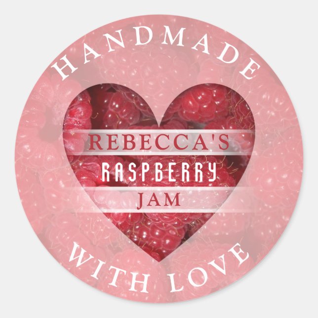 Sticker Rond Confiture de framboise (Devant)