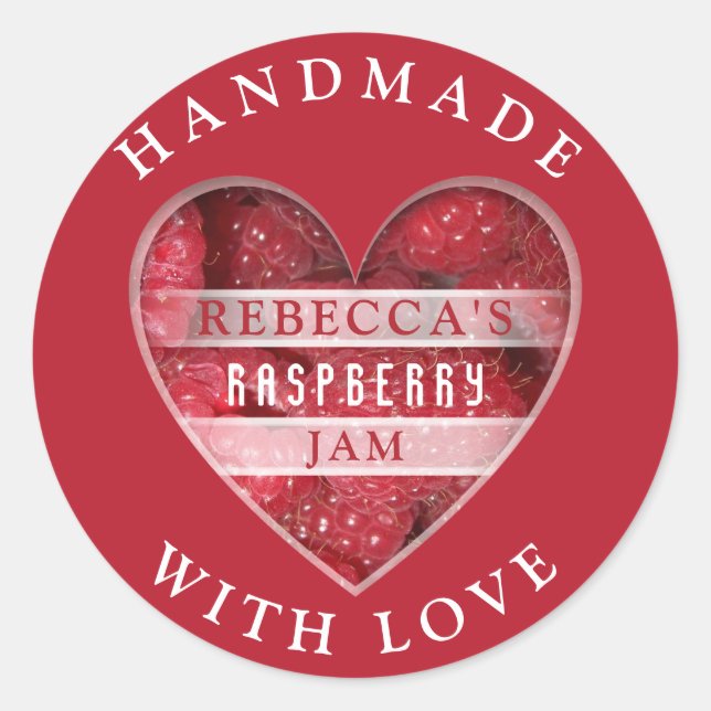 Sticker Rond Confiture de framboise (Devant)
