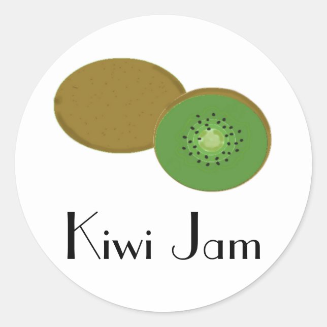 Sticker Rond Confiture de kiwi (Devant)