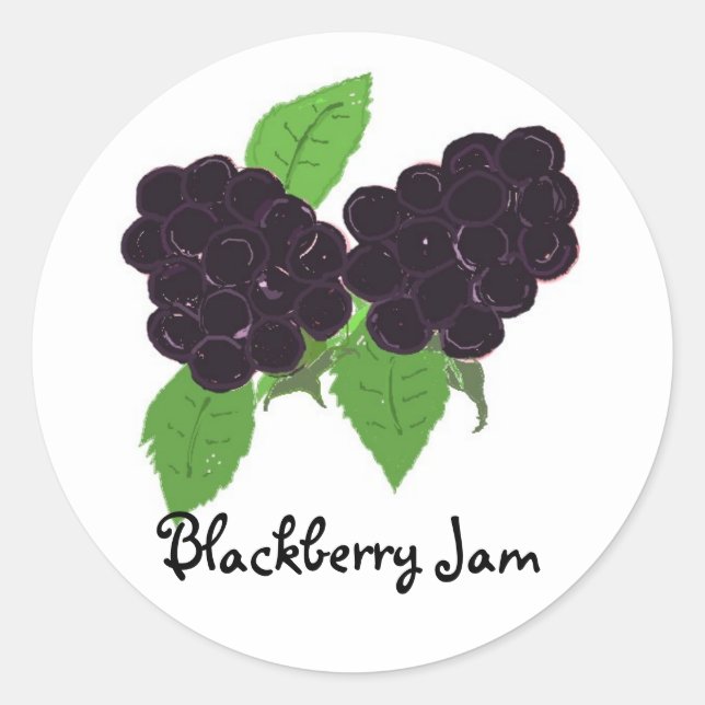 Sticker Rond Confiture de mûres (Devant)
