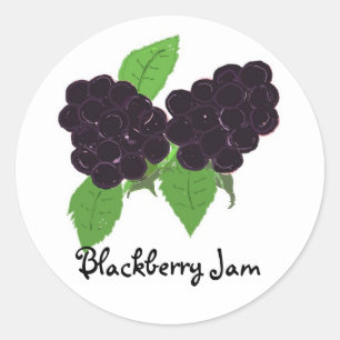 Sticker Rond Confiture de mûres