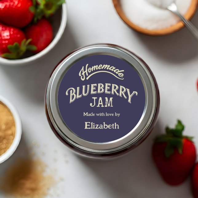 Sticker Rond Confiture de myrtille (Créateur téléchargé)