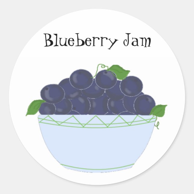 Sticker Rond Confiture de myrtille (Devant)