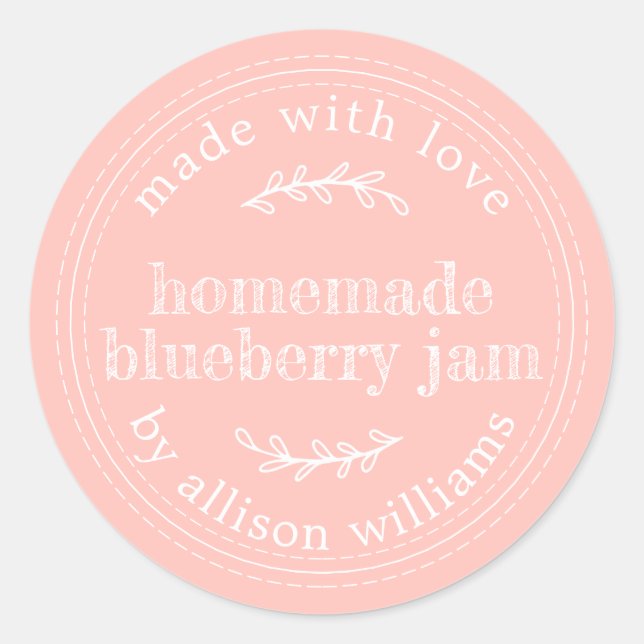 Sticker Rond Confiture De Myrtille Maison Rustique Conservation (Devant)